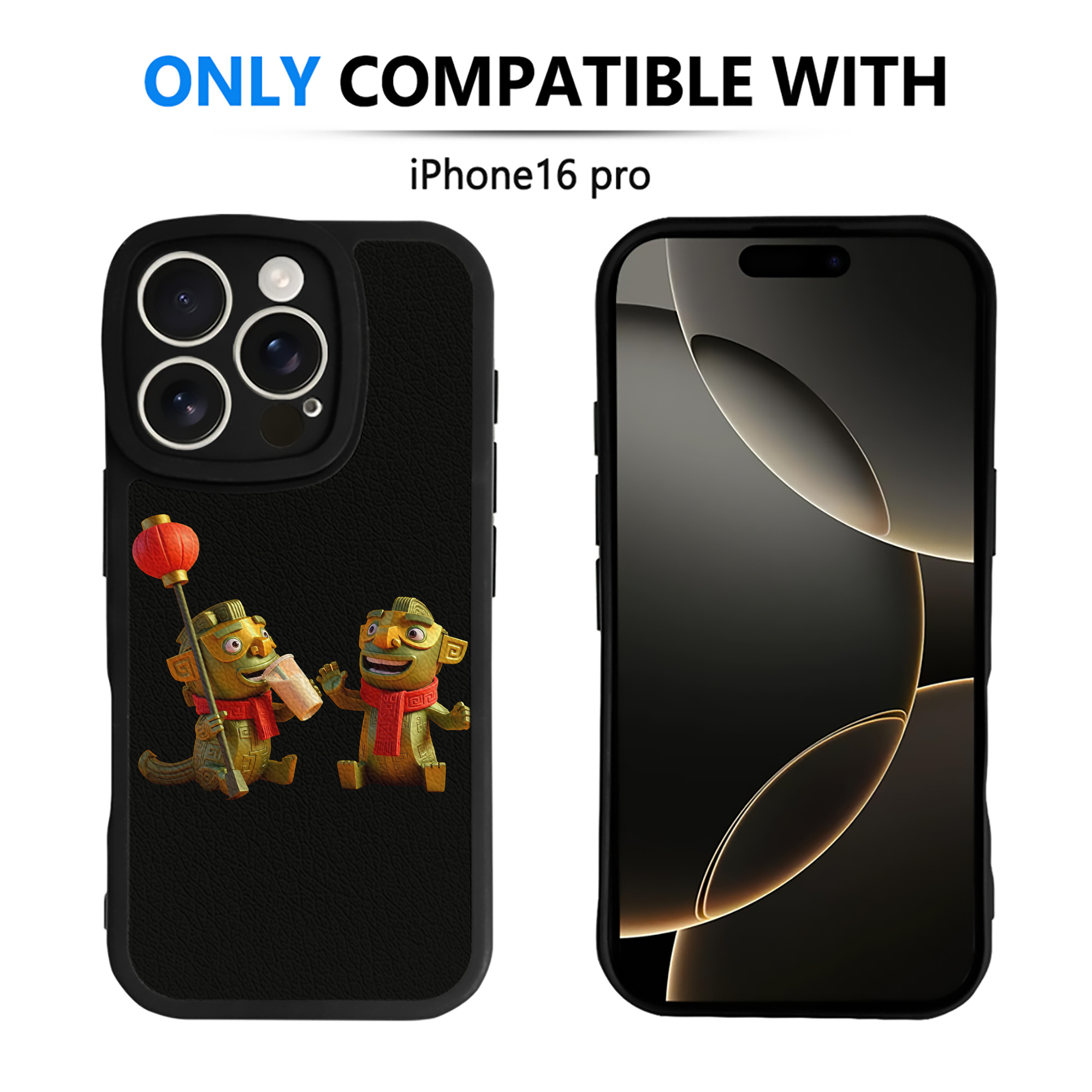 （画像用） Ne Zha 2 ナタ 魔童の大暴れ 【iPhone 16シリーズ対応】シリコンスマホケース（レザー調） 材質：シリコン